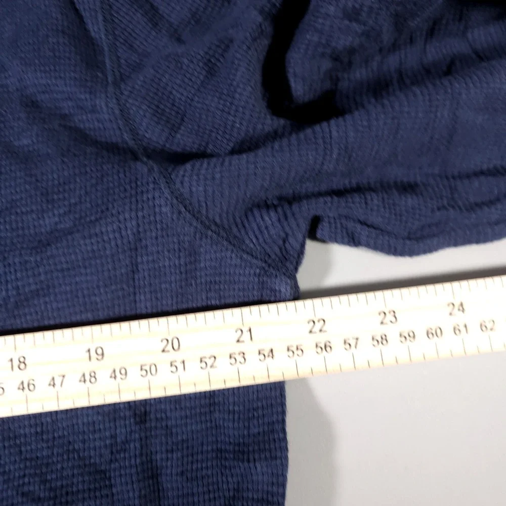Polo Ralph‎ Lauren Thermal Shirt Mens XL Navy Blue Waffle Knit Long Sleeve Pony